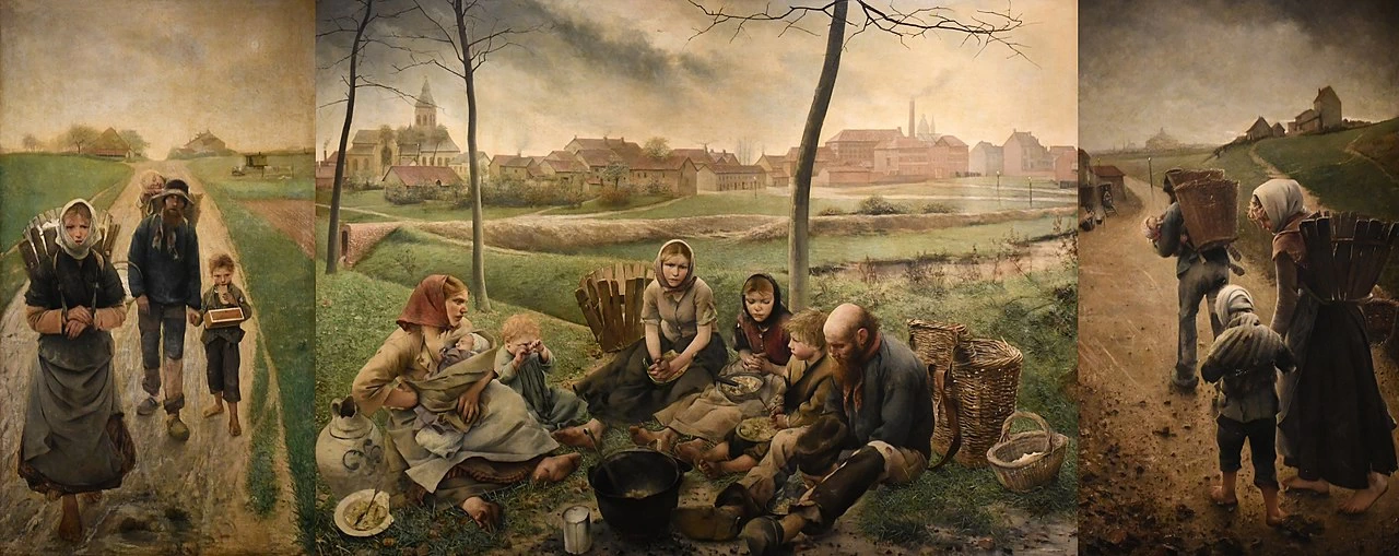 I venditori di gesso, mattina, mezzogiorno e sera, 1882 - Musees Royaux des Beaux arts, Bruxelles